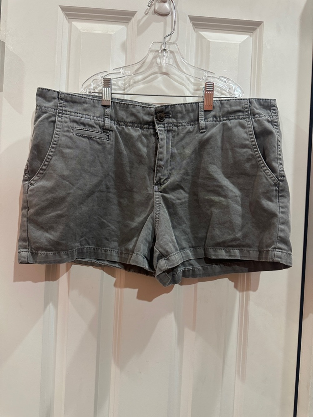 NWOT Merona Gray Cotton Chino Bermuda Shorts size 12